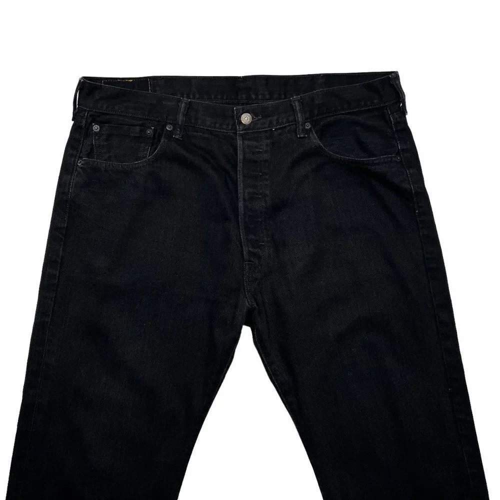 Levi's 501 Jeans Men's Size 40 Black Original‎ Fit Button Fly Classic Denim